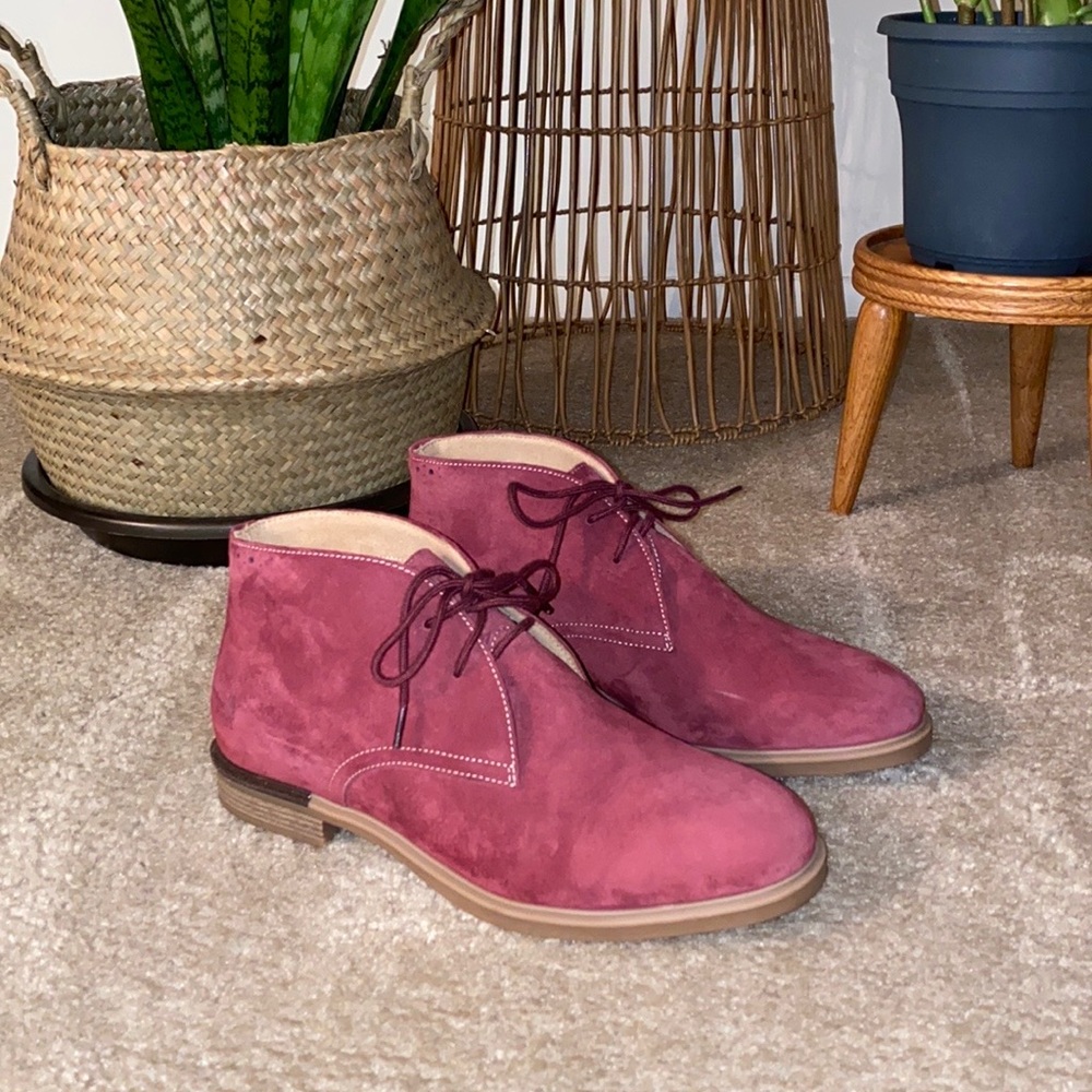 Hush Puppies Chukka Boots (burgundy color) Just one time use!!!😉❤️